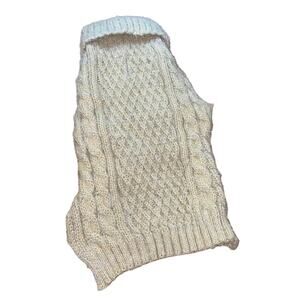 NWOT Dog Sweater Size M Cable Knit‎ Pet Sweater Cozy Neutral Winter